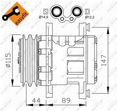 Compressor, air conditioning EASY FIT 32207