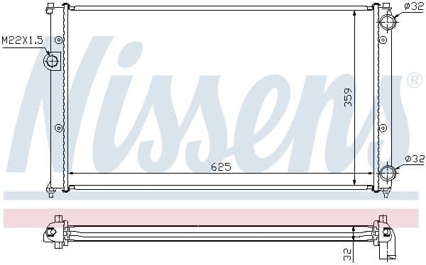 Radiator, engine cooling 652441
