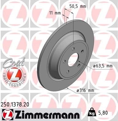 Brake Disc COAT Z 250.1378.20