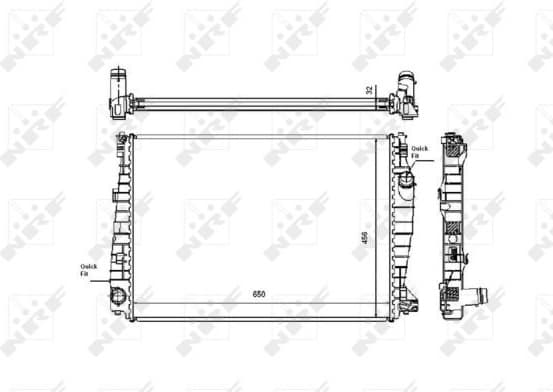 Radiator, engine cooling 53487