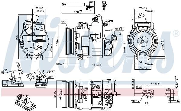 Compressor, air conditioning ** FIRST FIT ** 890082