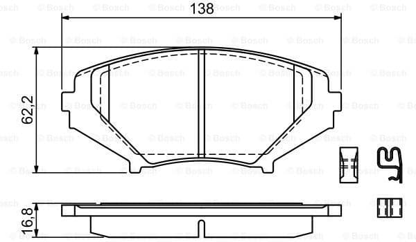 Brake Pad Set, disc brake 0986494220