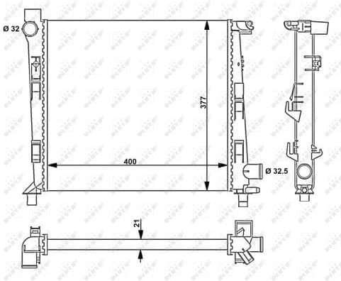 Radiator, engine cooling 54717