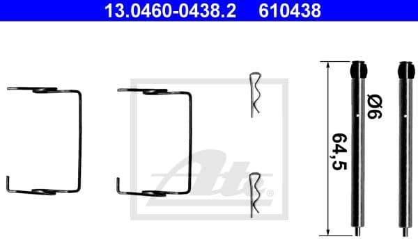 Accessory Kit, disc brake pad 13.0460-0438.2
