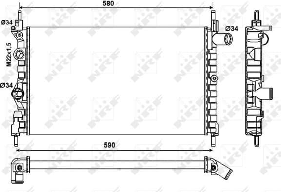 Radiator, engine cooling 54682