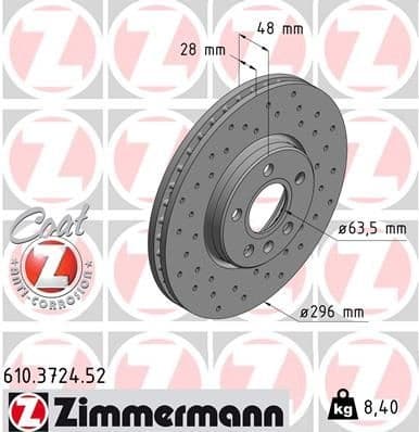 Brake Disc SPORT BRAKE DISC Z 610.3724.52