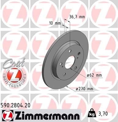 Brake Disc COAT Z 590.2804.20