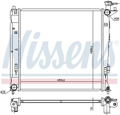Radiator, engine cooling ** FIRST FIT ** 675019