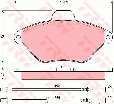 Brake Pad Set, disc brake GDB1102