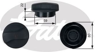 Cap, coolant tank RC245