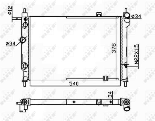 Radiator, engine cooling 514647