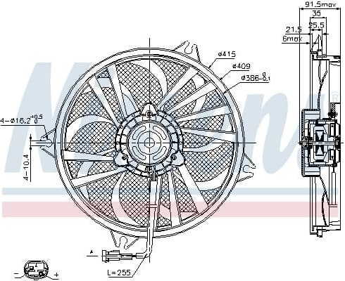 Fan, engine cooling 85605