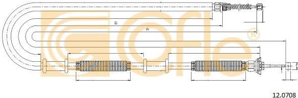 Cable Pull, parking brake 12.0708