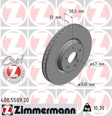 Brake Disc COAT Z 400.5509.20