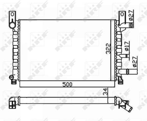 Radiator, engine cooling 506220