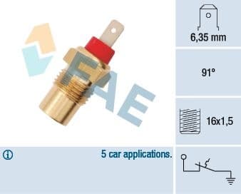 Temperature Switch, coolant warning lamp 35101