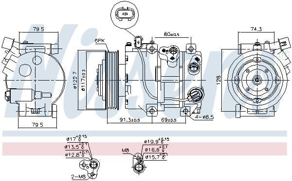 Compressor, air conditioning ** FIRST FIT ** 890230