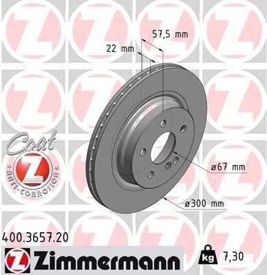 Brake Disc COAT Z 400.3657.20