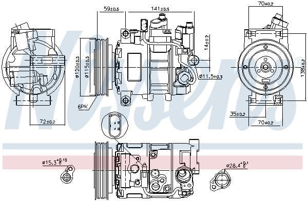 Compressor, air conditioning ** FIRST FIT ** 89111