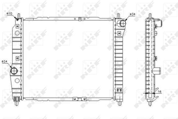 Radiator, engine cooling EASY FIT 53637