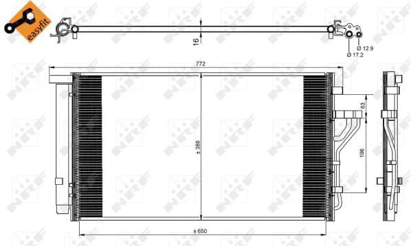 Condenser, air conditioning EASY FIT 35998