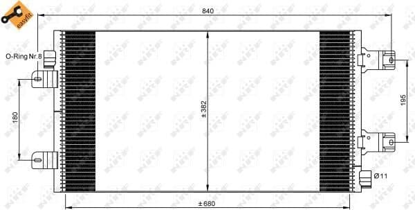 Condenser, air conditioning EASY FIT 35880