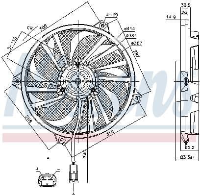 Fan, engine cooling 85789