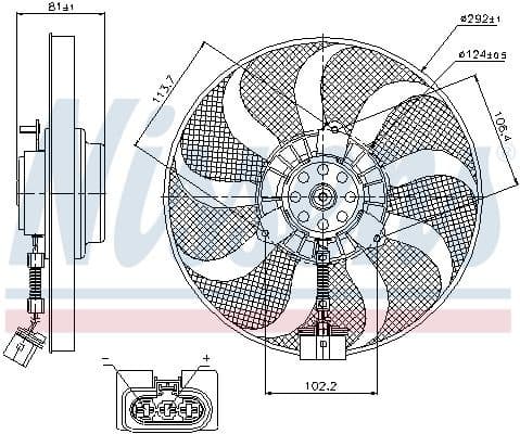 Fan, engine cooling 85715