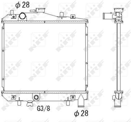 Radiator, engine cooling 506516