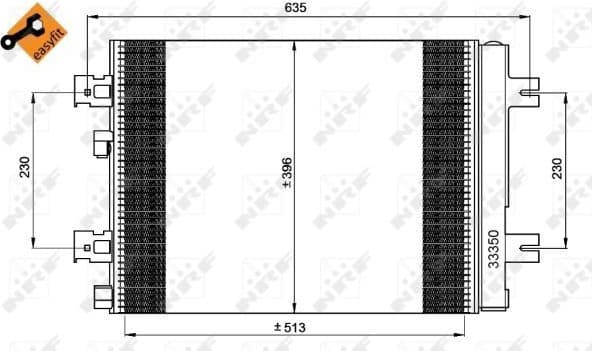 Condenser, air conditioning EASY FIT 35947