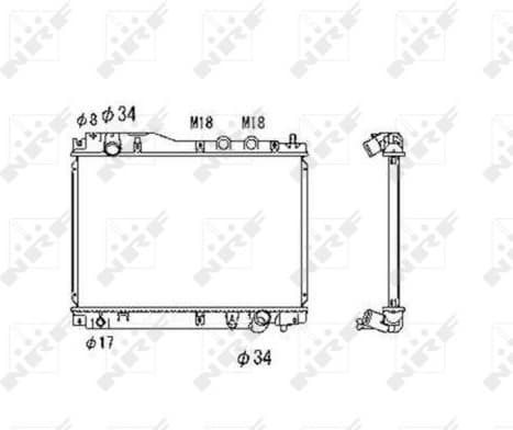 Radiator, engine cooling 53461