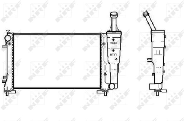 Radiator, engine cooling 53247