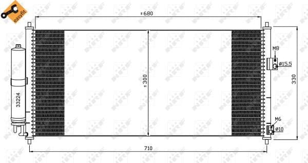 Condenser, air conditioning EASY FIT 35435