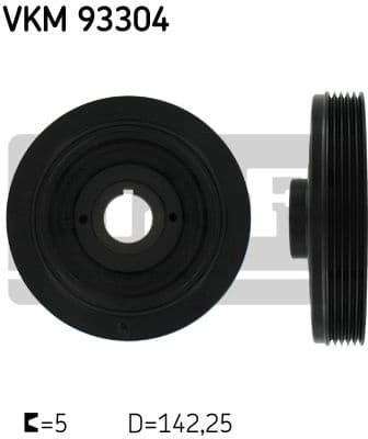 Belt Pulley, crankshaft VKM 93304