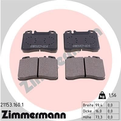 Brake Pad Set, disc brake 21153.160.1