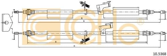 Cable Pull, parking brake 10.5368