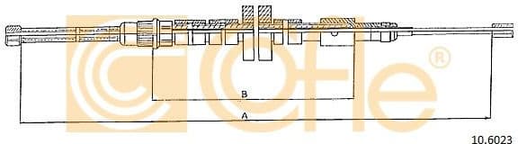 Cable Pull, parking brake 10.6023