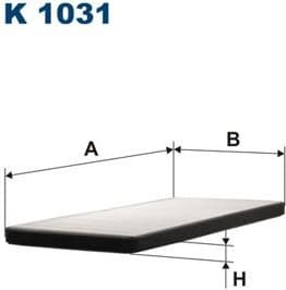 Filter, cabin air K1031