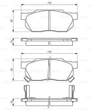 Brake Pad Set, disc brake 0986490440
