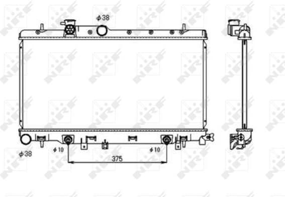 Radiator, engine cooling 53698