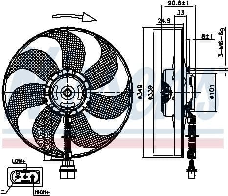 Fan, engine cooling 85544