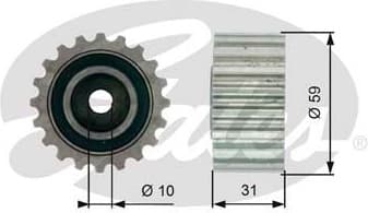 Deflection Pulley/Guide Pulley, timing belt PowerGrip™ T41236