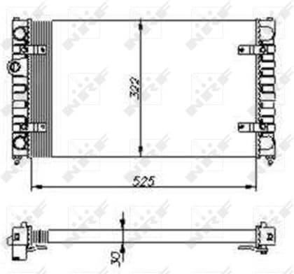 Radiator, engine cooling 54688
