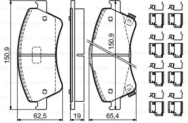 Brake Pad Set, disc brake 0986494932 - image 7