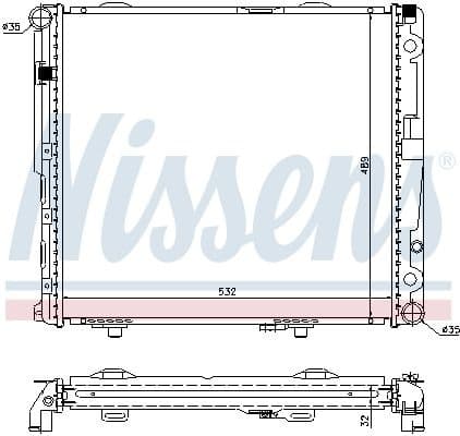Radiator, engine cooling 62693A