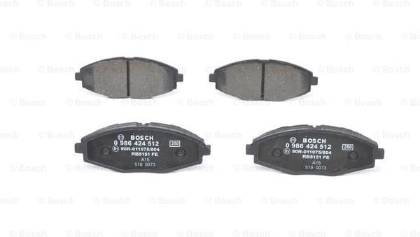 Brake Pad Set, disc brake 0986424512