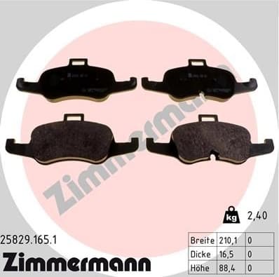 Brake Pad Set, disc brake 25829.165.1
