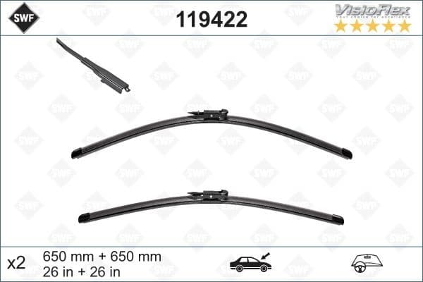 Wiper Blade DAS ORIGINAL SET 119422