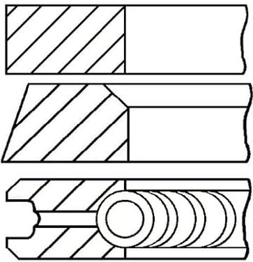 Piston Ring Set Goetze Diamond Coated® LKZ-Ring® 08-428700-00