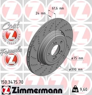 Brake Disc FORMULA Z BRAKE DISC 150.3475.70